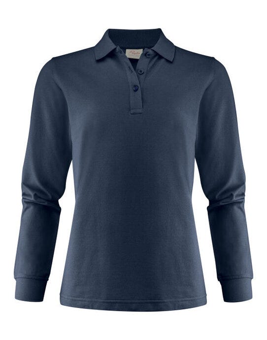 Printer Essentials Printer Ladies Surf Pro LS Polo - Navy