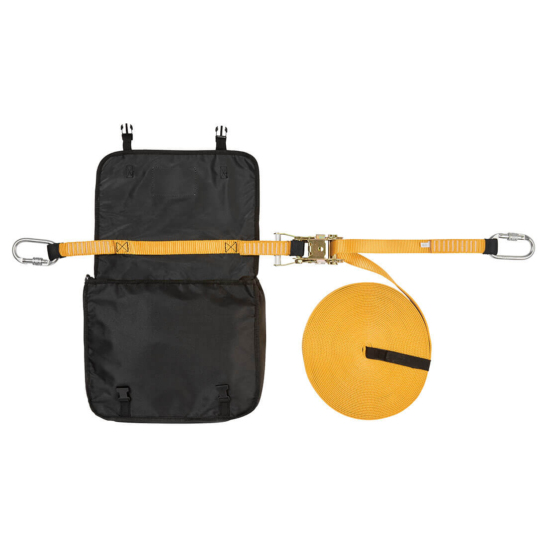 Portwest Temporary 20m Horizontal Lifeline in Yellow/Black, main product image