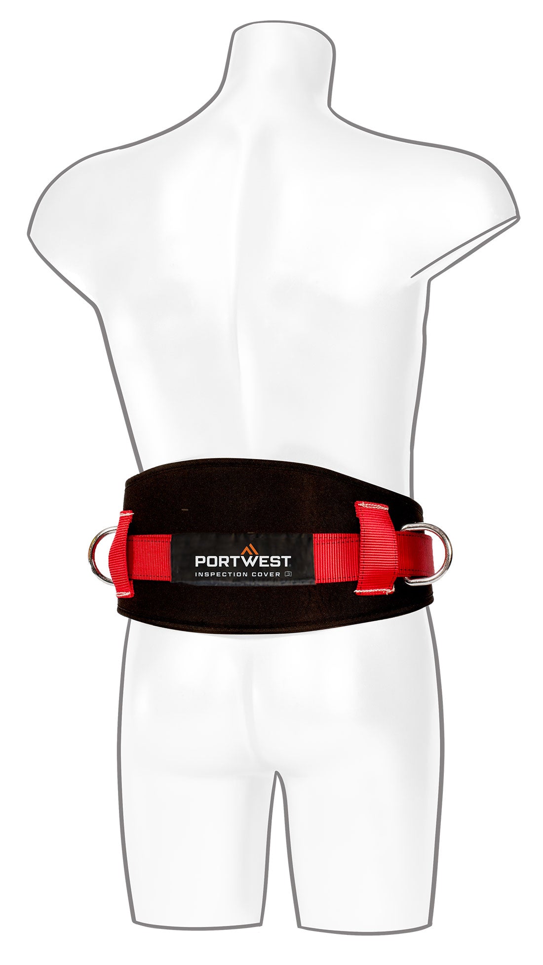 Portwest FP08 Work Positioning Belt in Black, back view