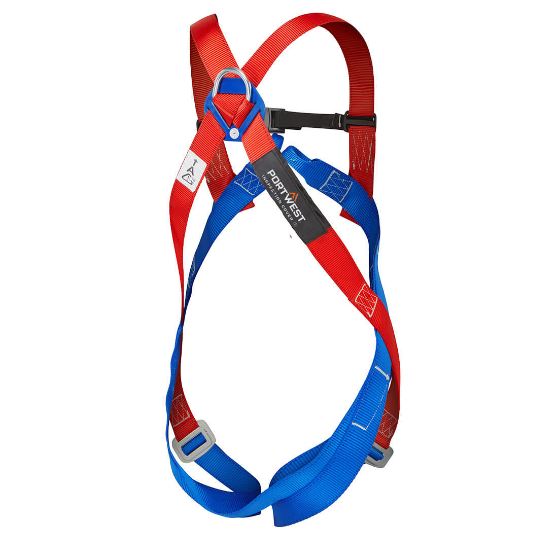 Portwest FP12 2 Point Harness in Red, back view