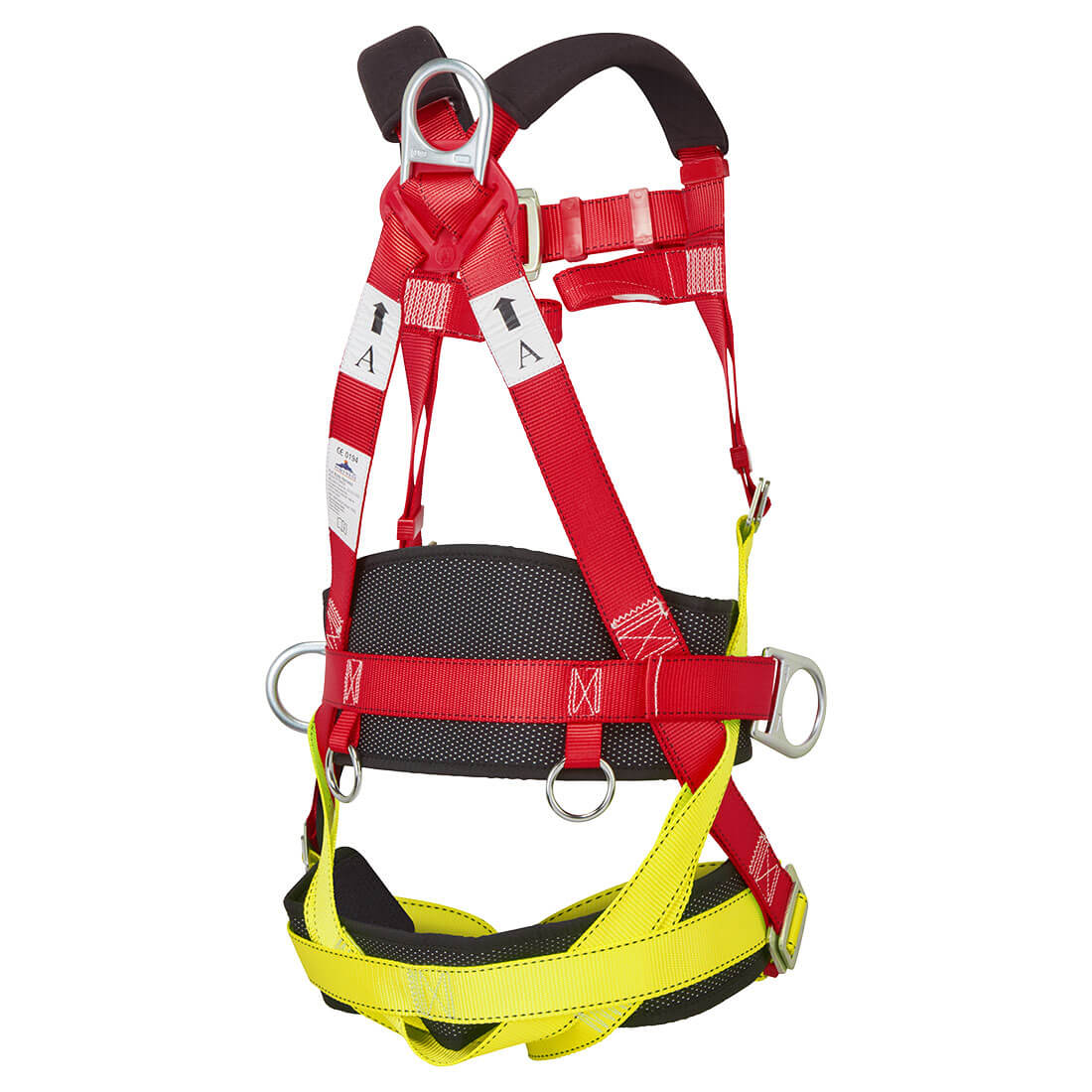 Portwest FP18 3 Point Comfort Plus Harness in Red, back view