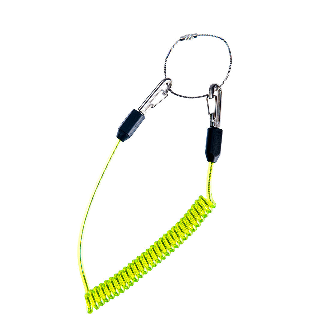 Portwest Coiled Tool Lanyard in Green, main product image