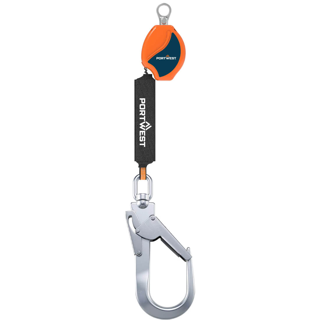 Portwest 2m Self Retract Lifeline 140kg in Orange/Black, main product image