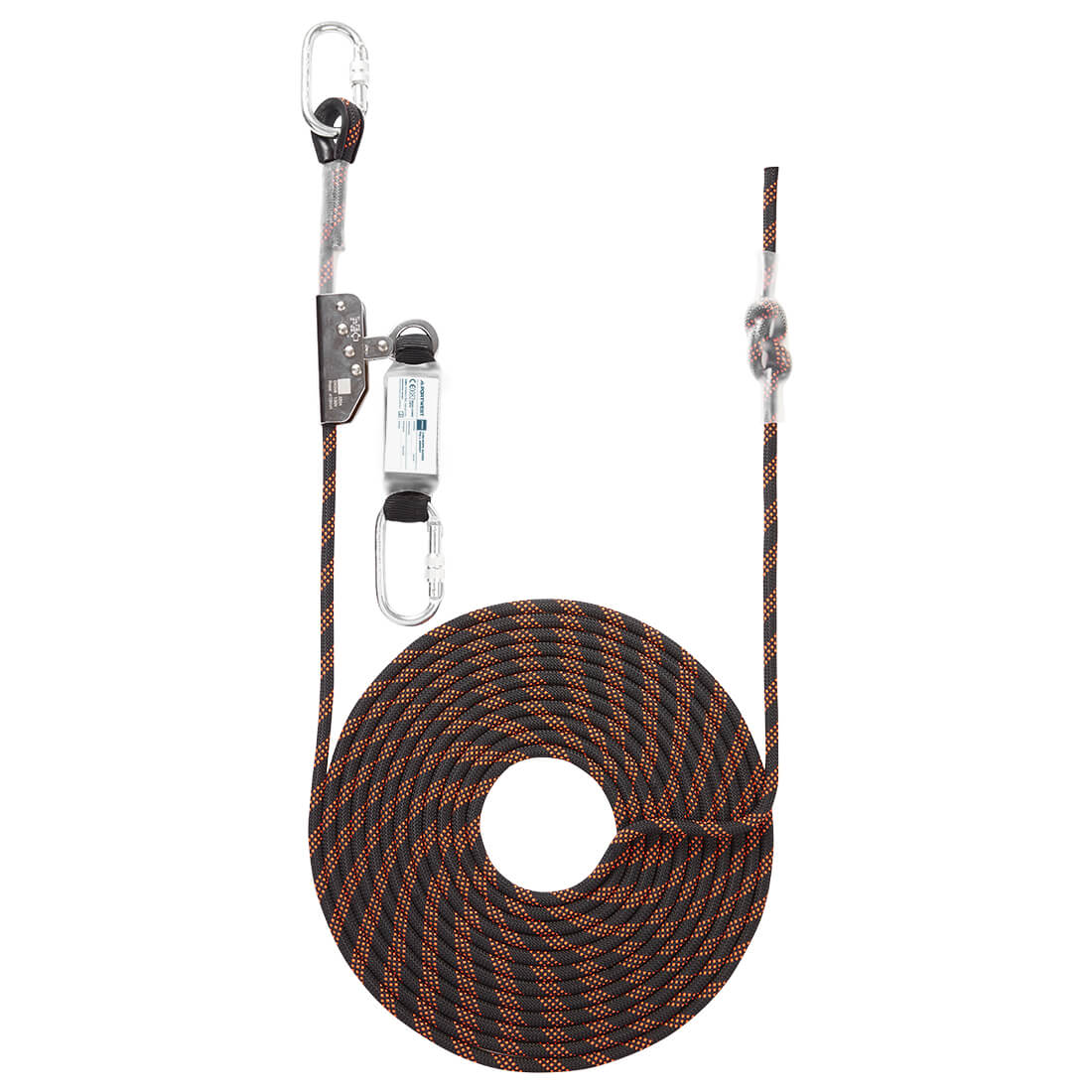 Portwest 10m Rope Guided Fall Arrest in Black/Orange, main product image