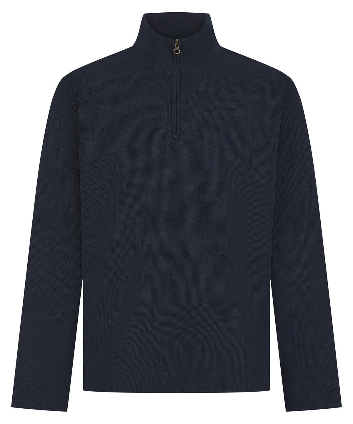 Front Row Premium piqué 1/4-zip top in Navy, front view