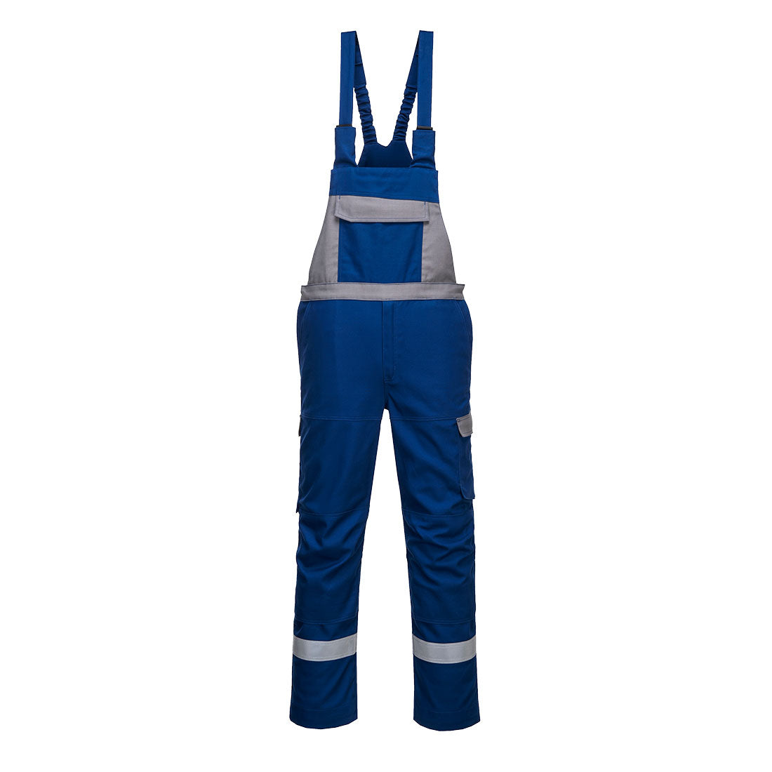 Portwest Bizflame Industry Two Tone FR Bib and Brace in Royal Blue, image 2