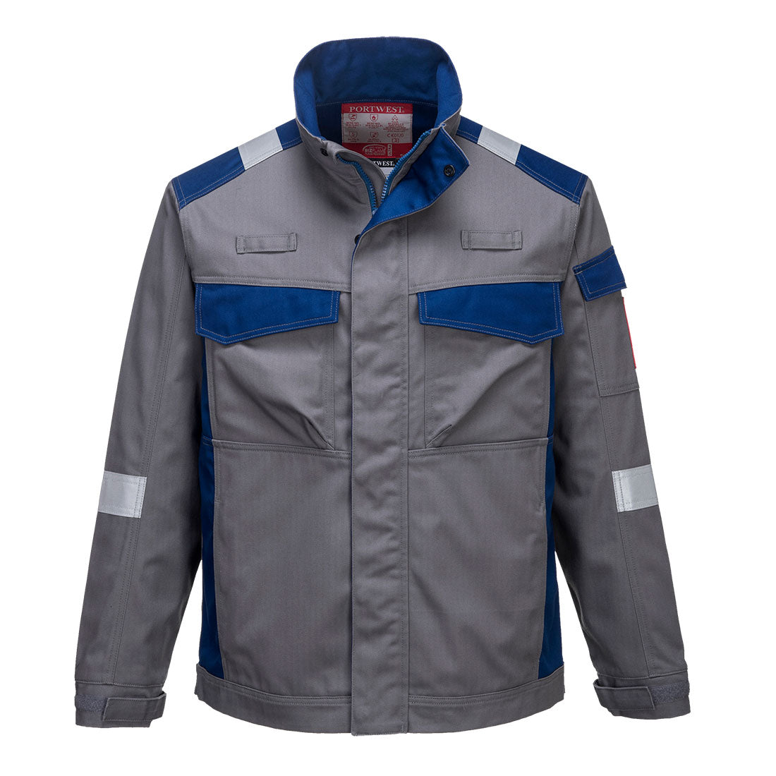 Portwest Bizflame Industry Two Tone FR Jacket in Grey, main product image