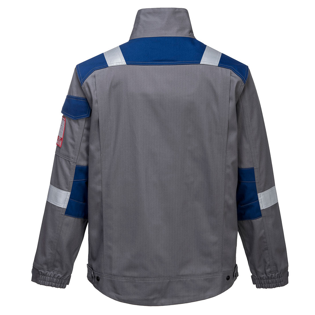 Portwest FR08 Bizflame Industry Two Tone FR Jacket in Grey, back view