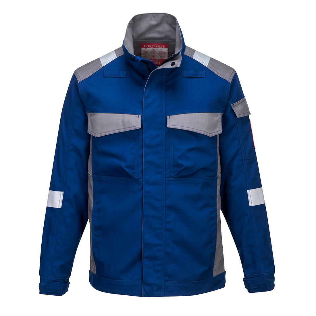 Portwest Bizflame Industry Two Tone FR Jacket in Royal Blue, image 2