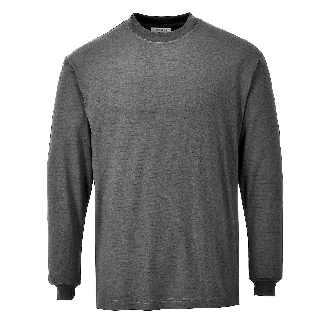Portwest Modaflame Knit FR Long Sleeve T-Shirt in Grey, image 2