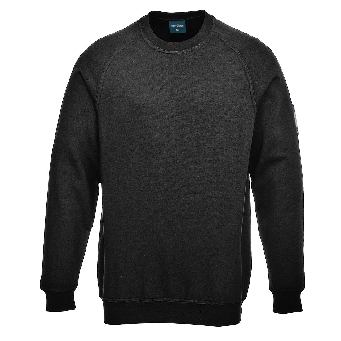 Portwest Modaflame Knit FR Sweatshirt in Black, main product image