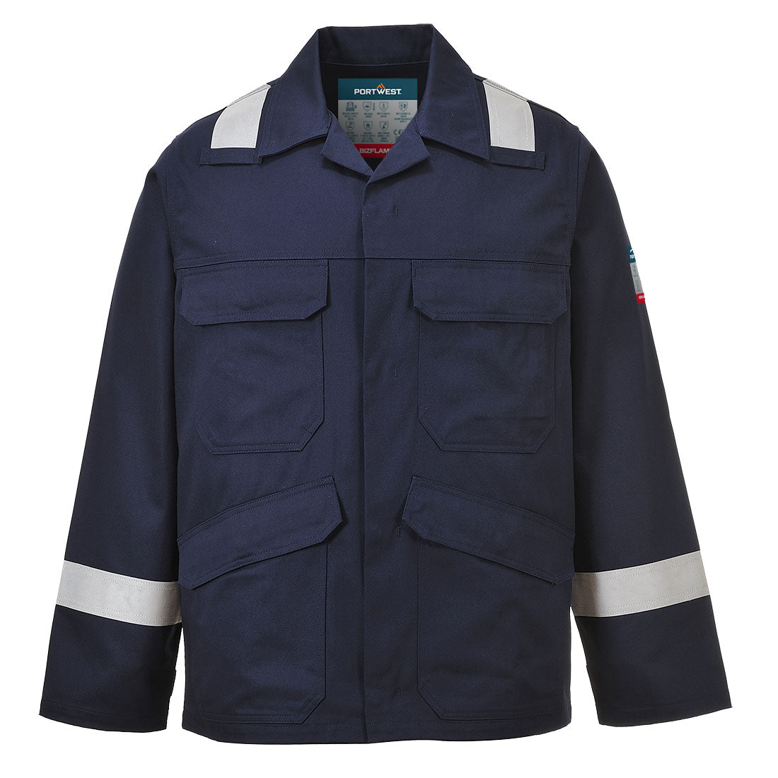 Portwest Bizflame Work FR Jacket in Navy, main product image