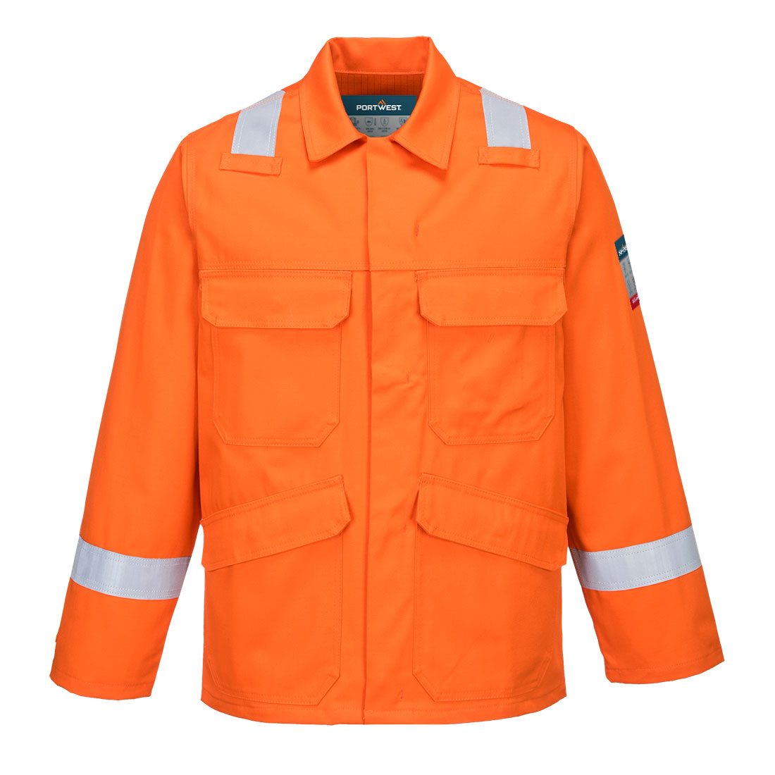Portwest Bizflame Work FR Jacket in Orange, image 2