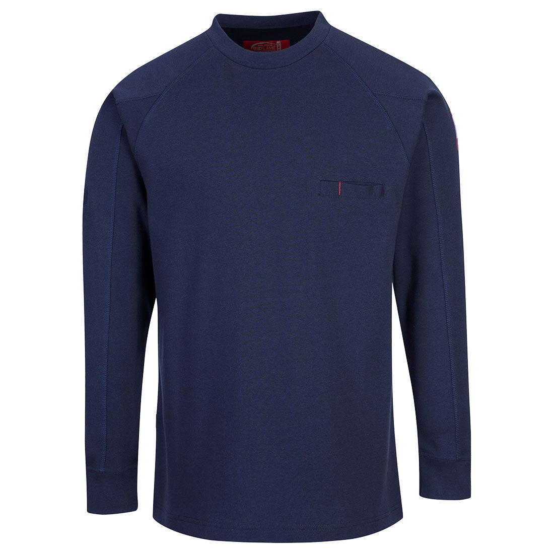 Portwest Bizflame Knit FR Long Sleeve T-Shirt in Navy, image 2