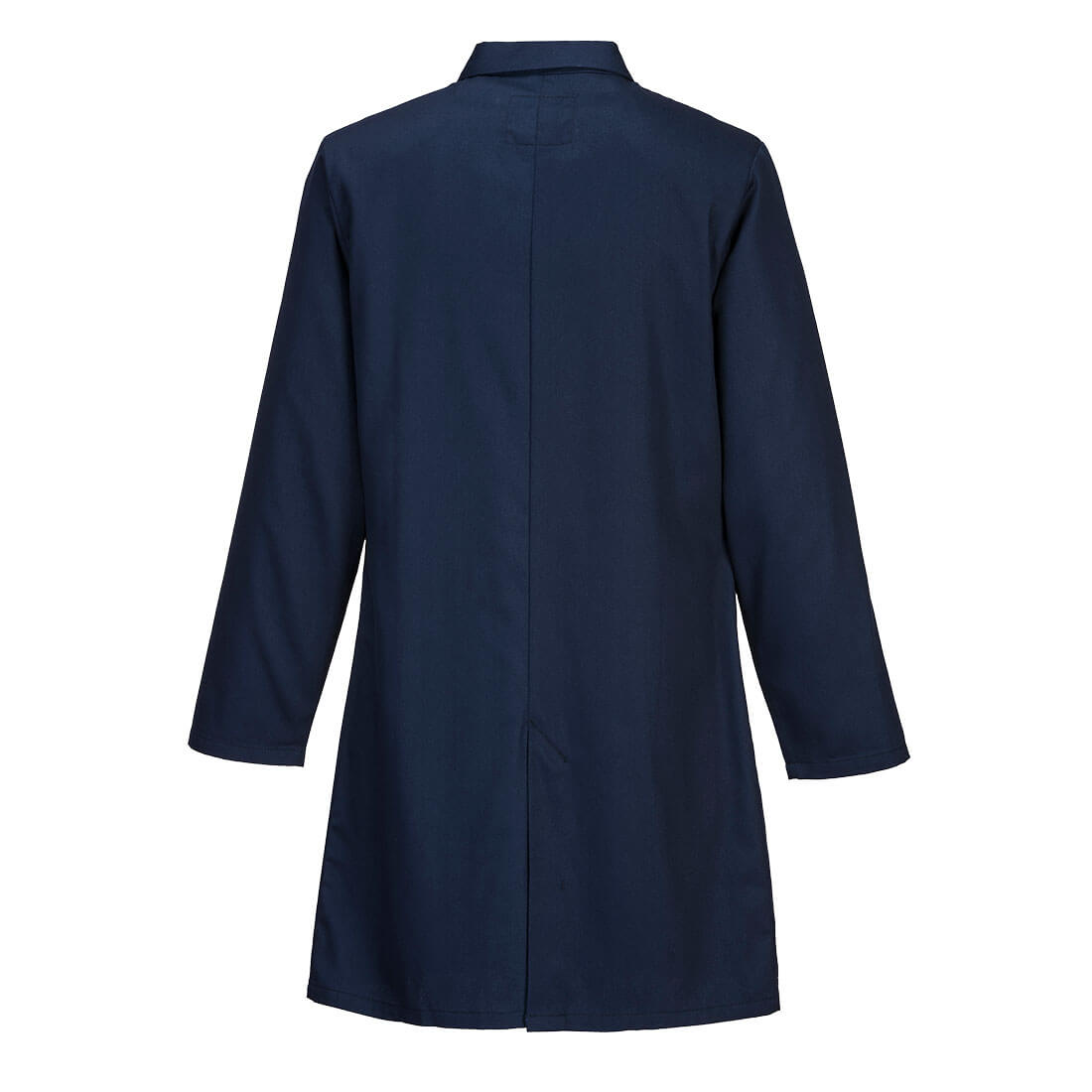 Portwest FR34 Bizflame Work Lightweight FR Coat in Navy, back view