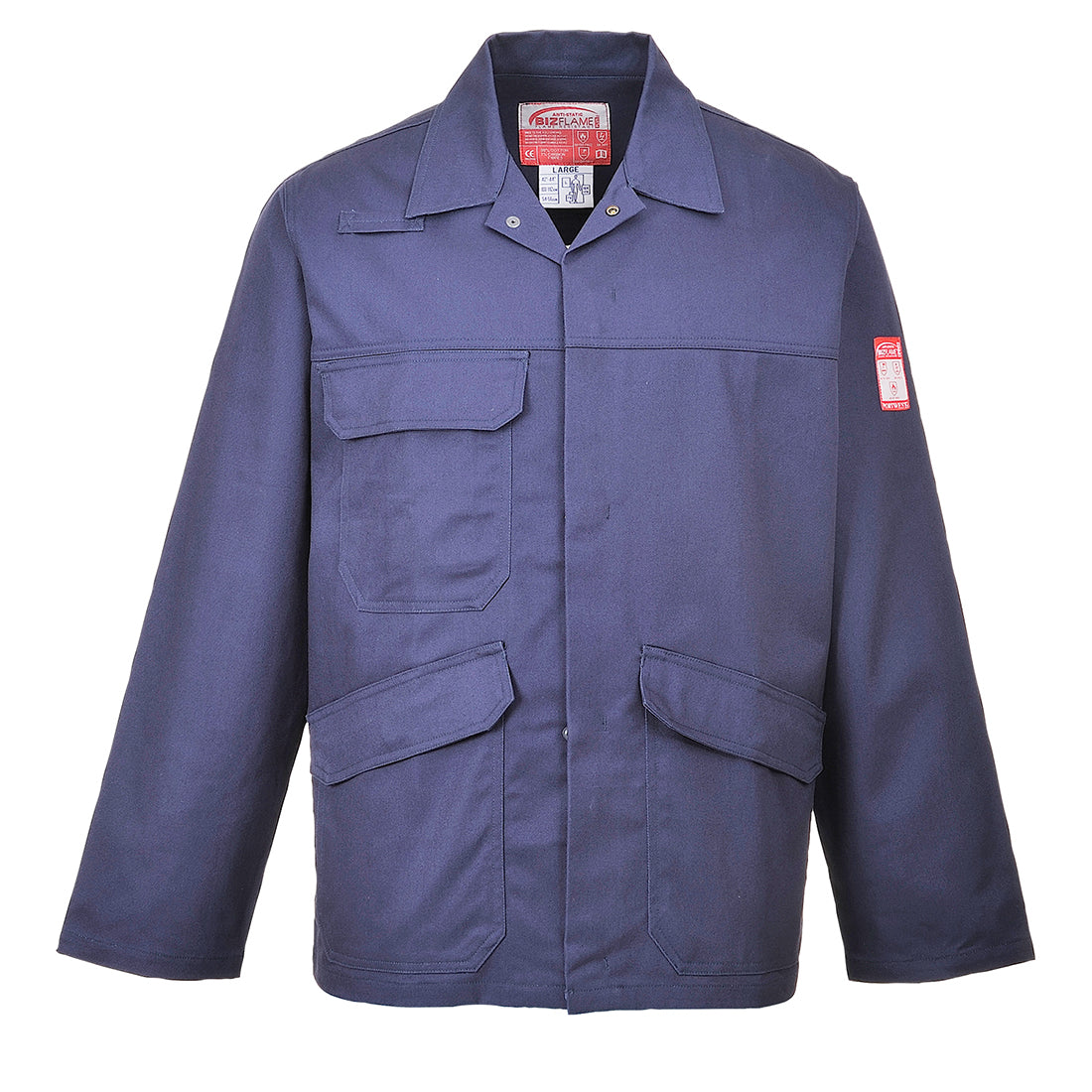 Portwest Bizflame Work FR Jacket in Navy, main product image