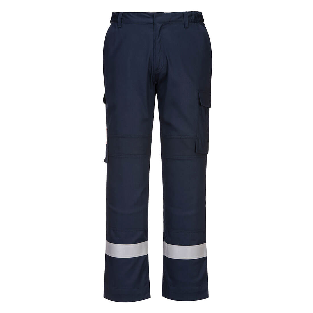 Portwest Bizflame Work Lightweight Stretch Panelled FR Trousers in Navy, main product image