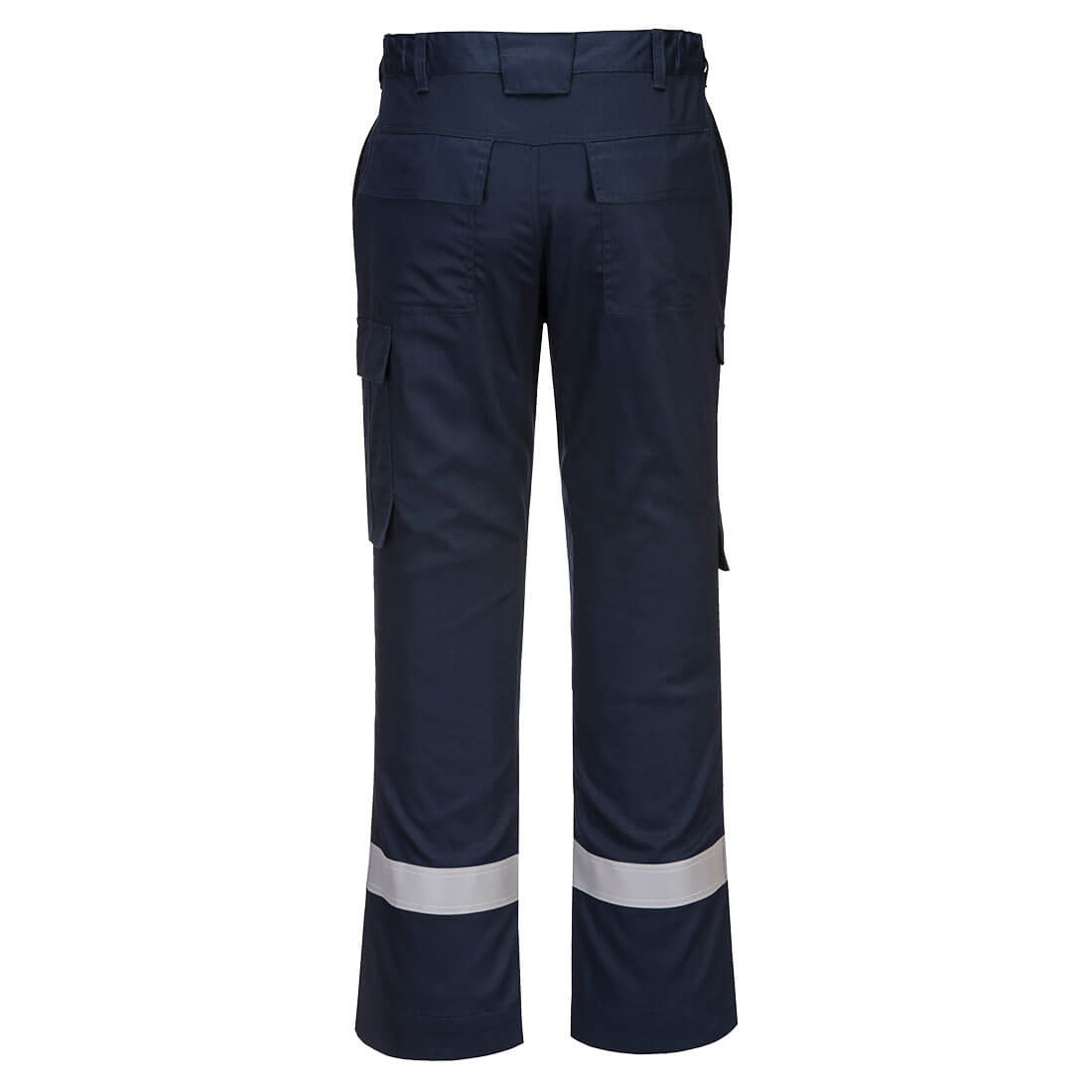Portwest FR401 Bizflame Work Lightweight Stretch Panelled FR Trousers in Navy, back view