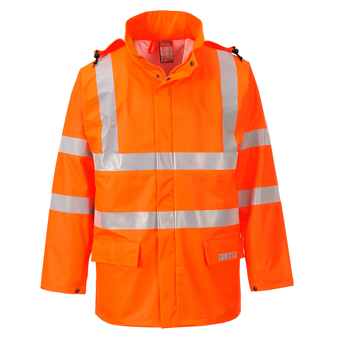 Portwest Sealtex Flame Hi-Vis FR Jacket in Orange, main product image