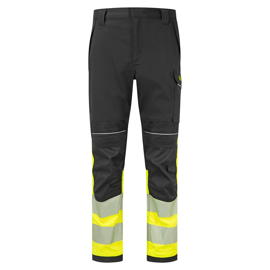 Portwest PW3 Modaflame Work Hi-Vis Multi-Norm Class 1 FR Trousers in Yellow/Black, main product image