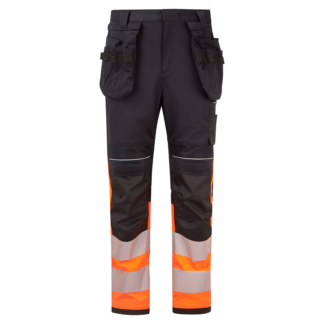 Portwest PW3 Modaflame Work HVO Class 1 FR Holster Trousers in Orange/Black, main product image