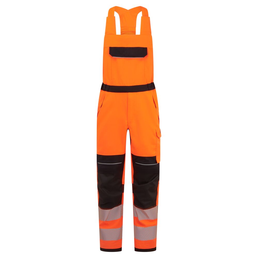 Portwest PW3 Modaflame Work HVO Multi-Norm FR Bib and Brace in Orange/Black, main product image