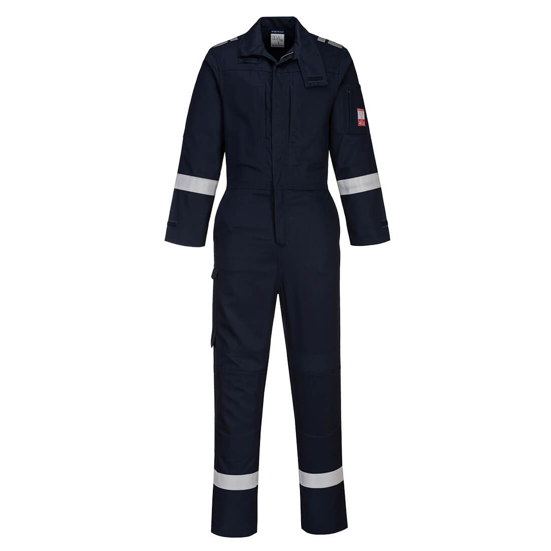 Portwest Bizflame Work Lightweight Stretch Panelled FR Coverall in Navy, main product image