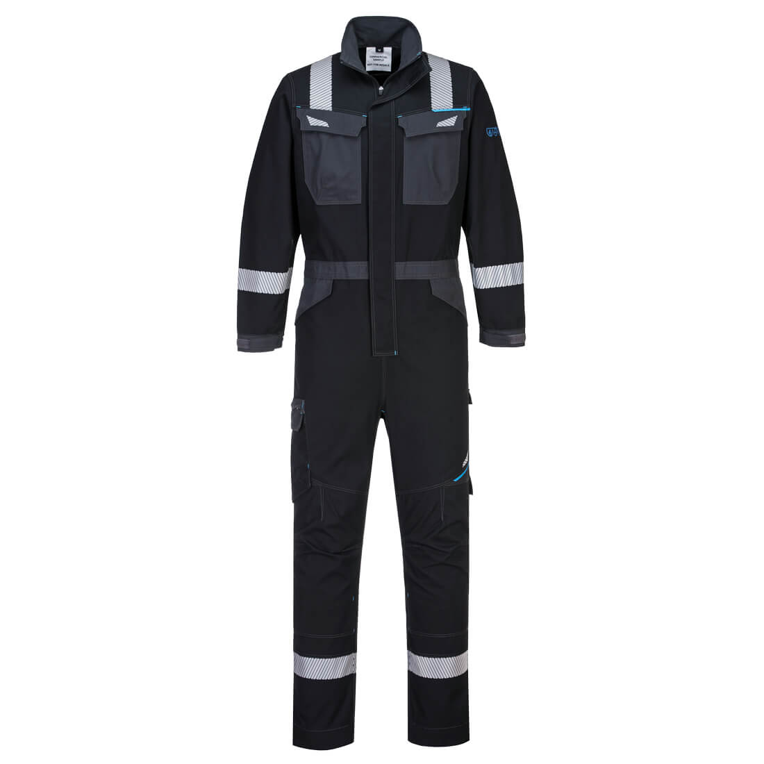 Portwest WX3 Modaflame Work FR Coverall in Black, main product image