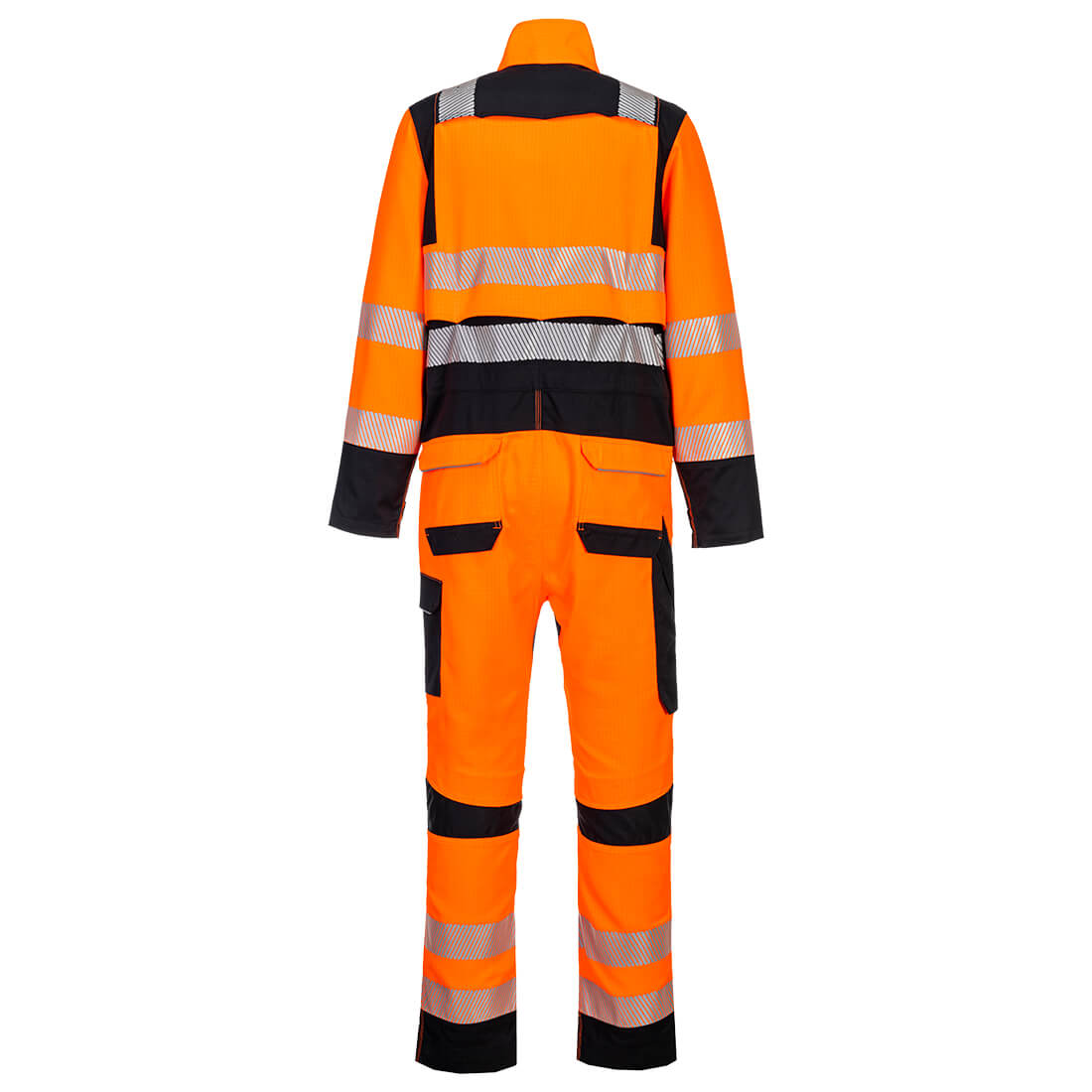 Portwest FR509 PW3 Modaflame Work HVO Multi-Norm FR Coverall in Orange/Black, back view