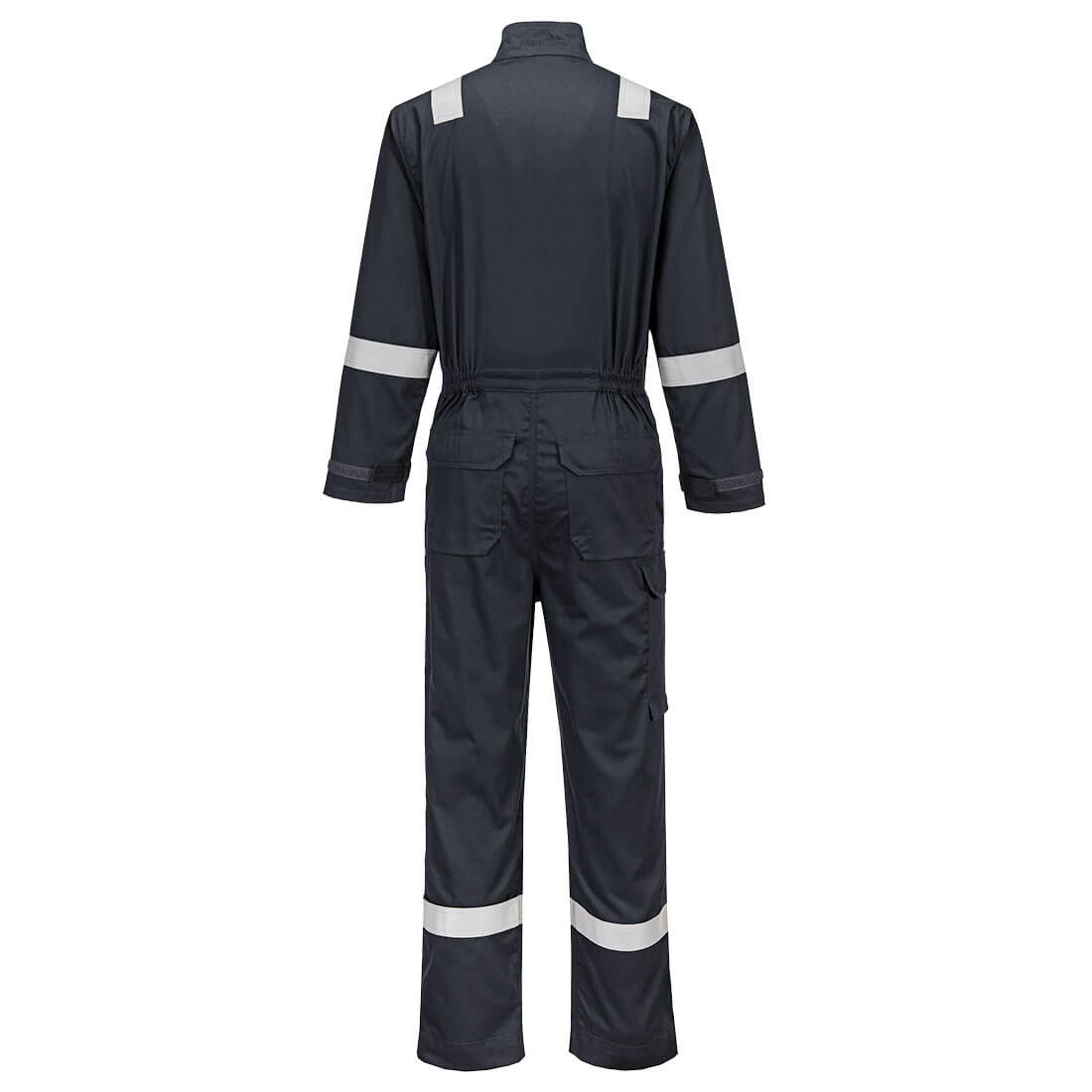 Portwest FR513 Bizflame Work+ FR Coverall in Black, back view