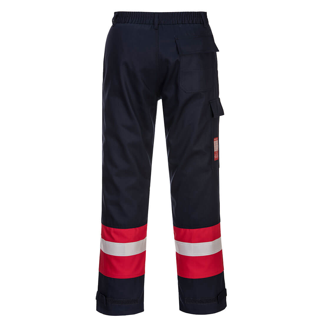 Portwest FR56 Bizflame Work Two Tone FR Trousers in Navy, back view