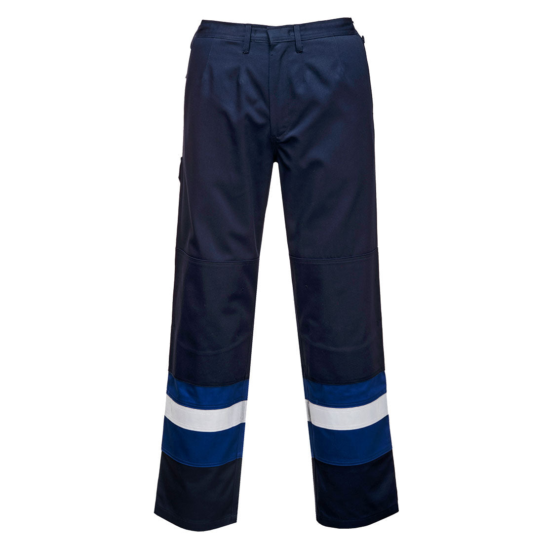 Portwest Bizflame Work Two Tone FR Trousers in Navy/Royal, image 2