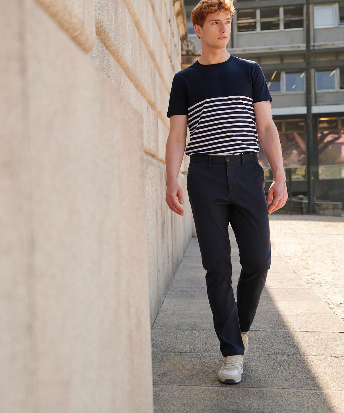 Front Row Stretch chinos, lifestyle photo