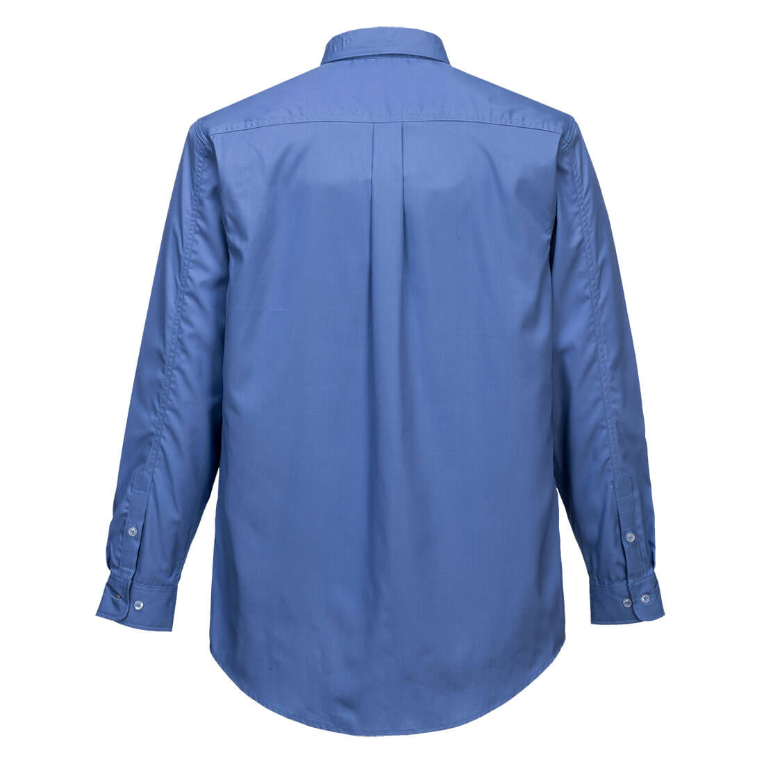 Portwest FR69 Bizflame Work Lightweight FR Shirt in Blue, back view