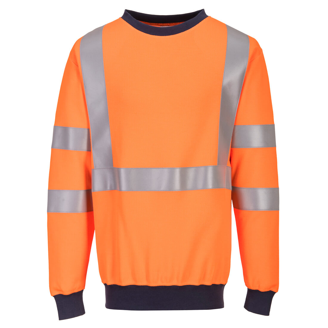 Portwest Modaflame Knit HVO FR Sweatshirt in Orange, main product image