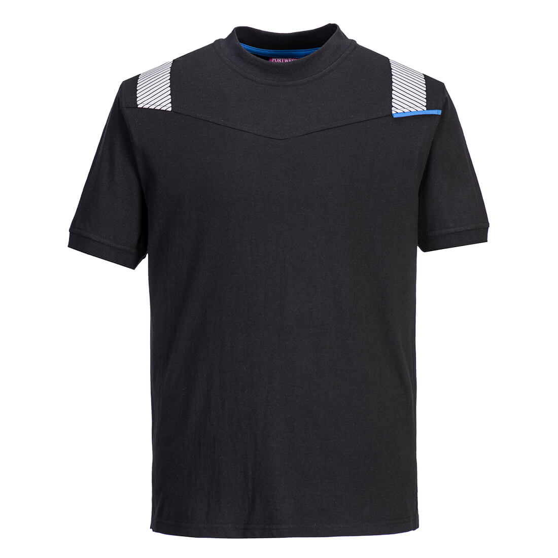 Portwest WX3 Modaflame Knit FR Short Sleeve T-Shirt in Black, main product image