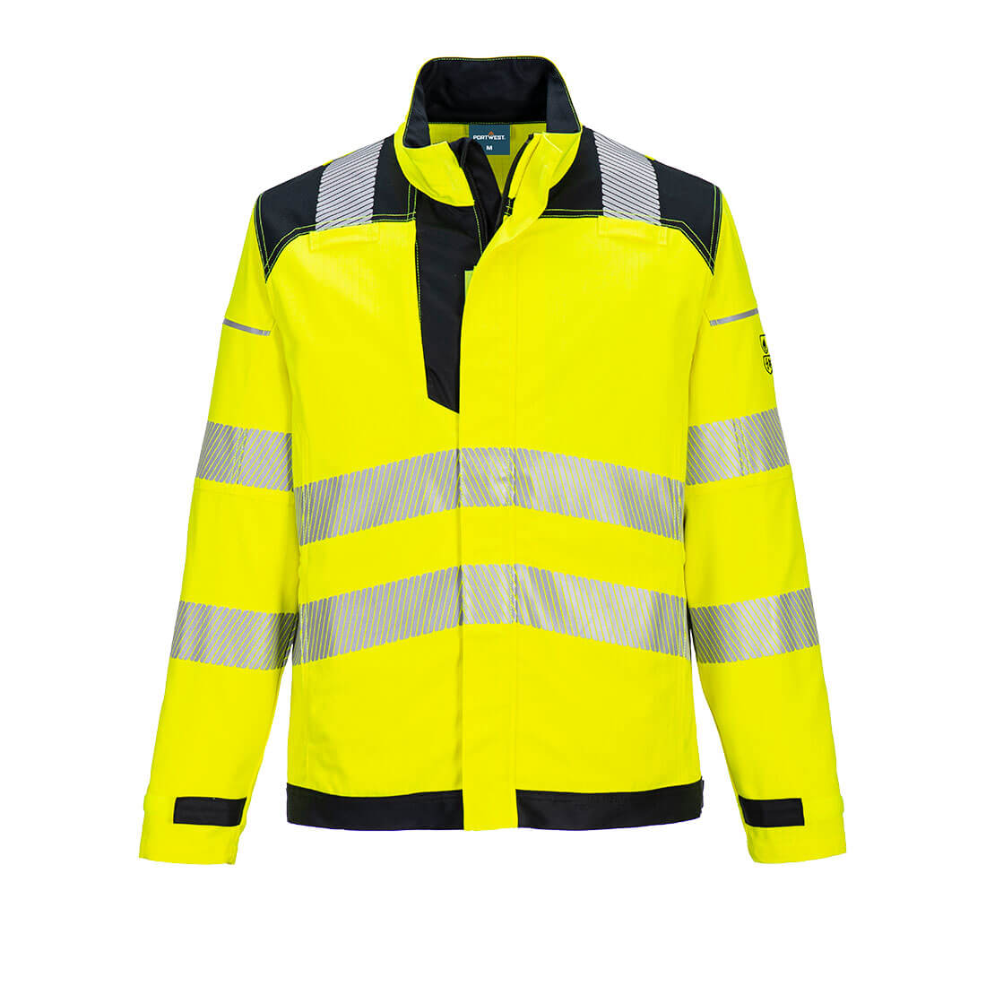 Portwest PW3 Modaflame Work Hi-Vis Multi-Norm FR Jacket in Yellow/Black, main product image