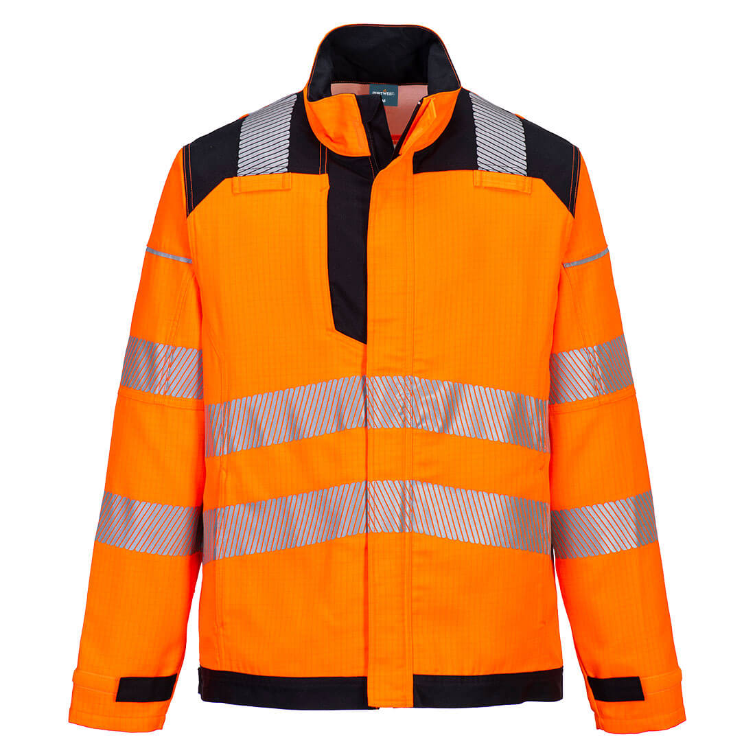 Portwest PW3 Modaflame Work HVO Multi-Norm FR Jacket in Orange/Black, main product image
