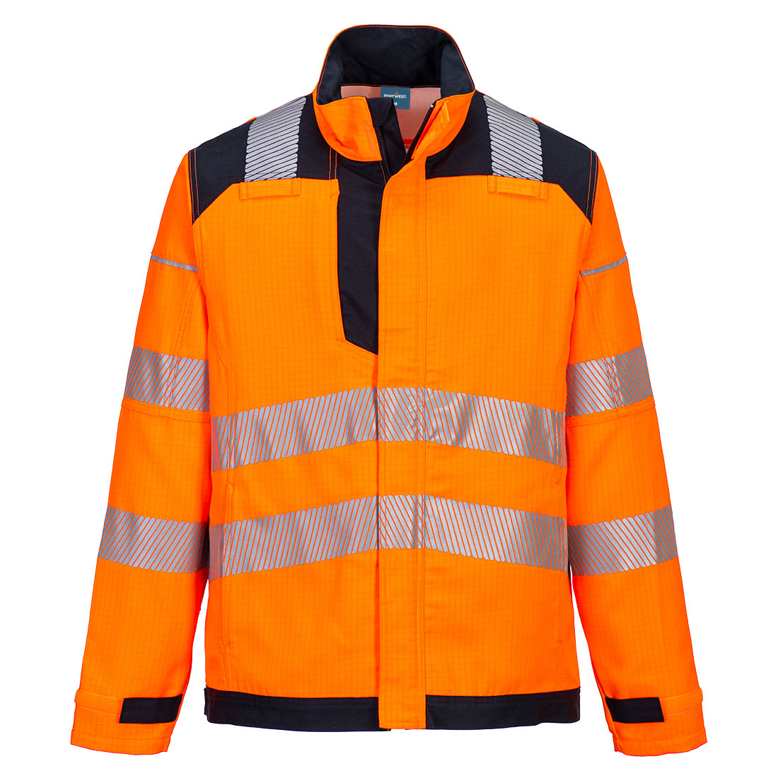 Portwest PW3 Modaflame Work HVO Multi-Norm FR Jacket in Orange/Navy, image 2