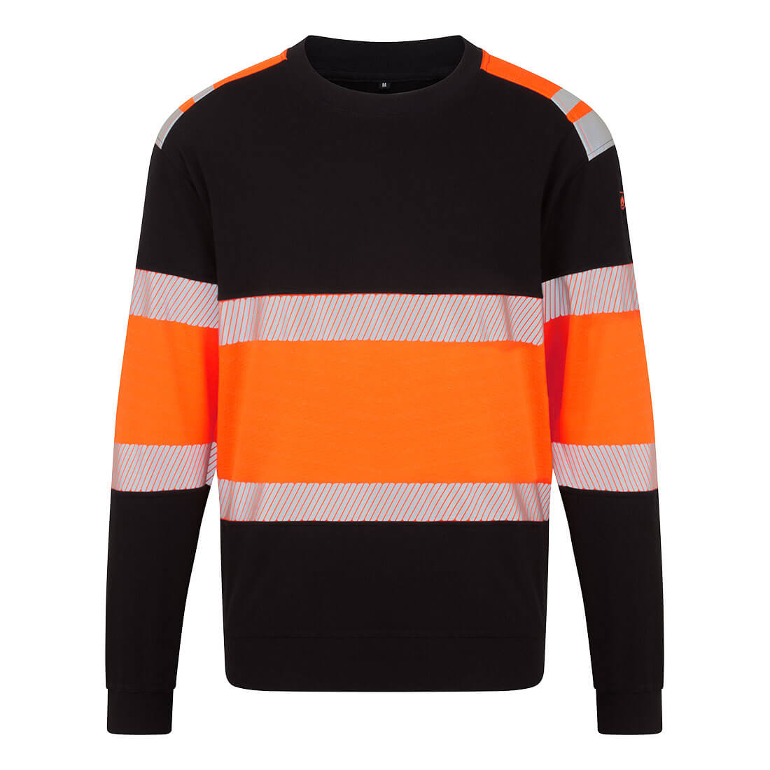 Portwest PW3 Modaflame Knit HVO Class 1 FR Sweatshirt in Orange/Black, main product image