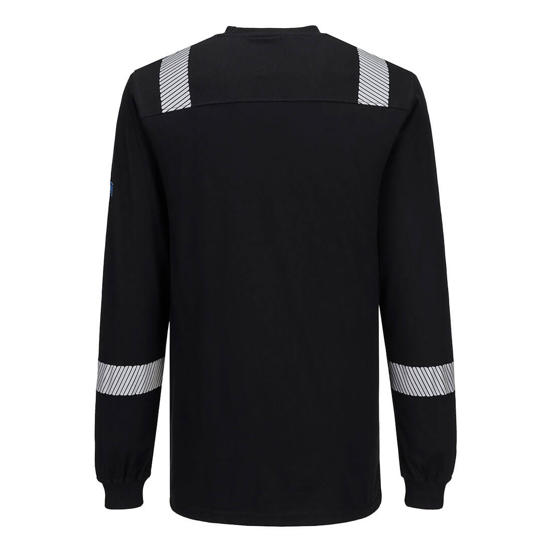 Portwest FR751 WX3 Modaflame Knit FR Long Sleeve T-Shirt in Black, back view