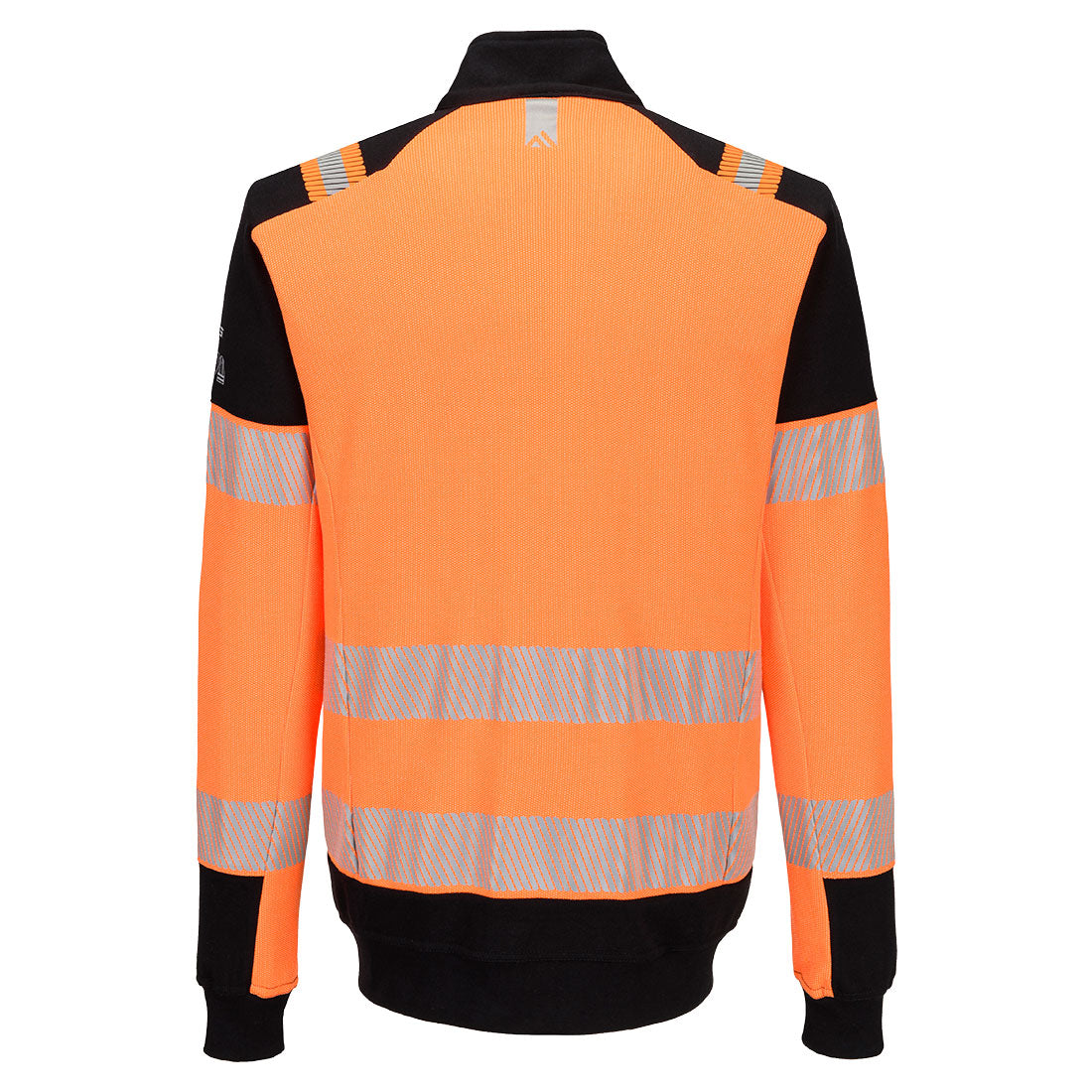 Portwest FR756 PW3 Modaflame Knit HVO FR Full Zip Sweatshirt in Orange/Black, back view