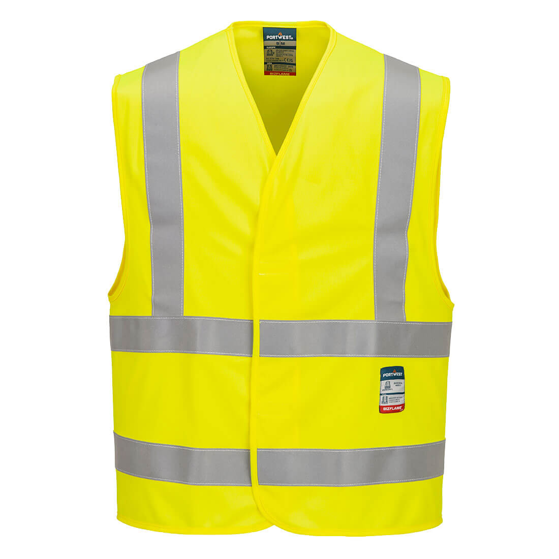 Portwest Bizflame Hi-Vis FR Vest in Yellow, image 2