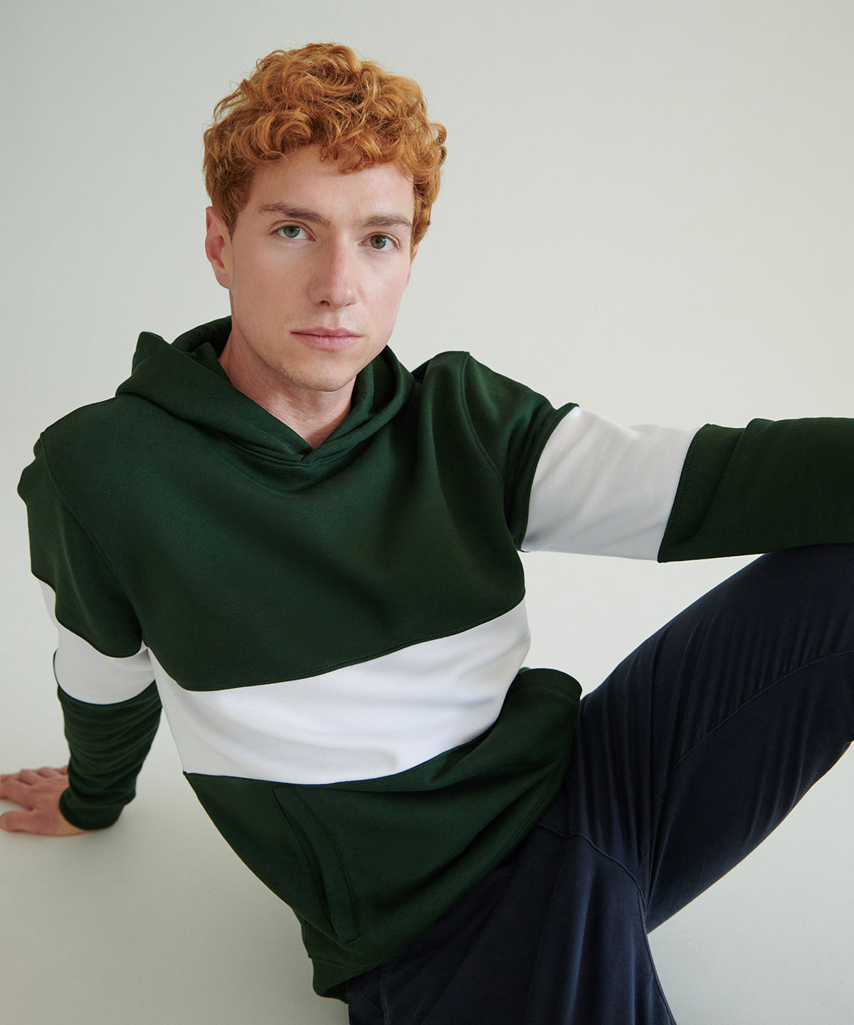 Front Row Heavyweight panelled hoodie, lifestyle photo