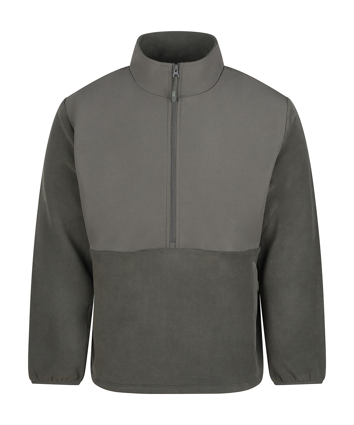 Front Row 1/2-zip microfleece in Dark Olive, front view