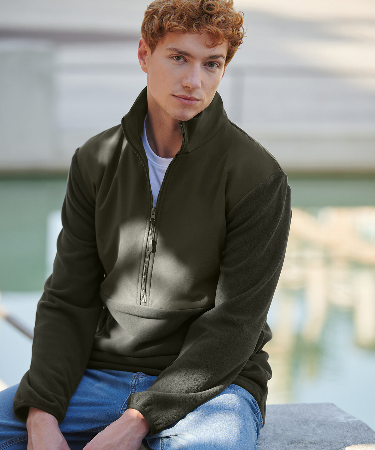 Front Row 1/2-zip microfleece, lifestyle photo