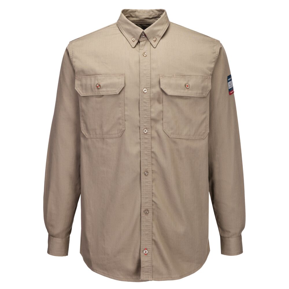 Portwest Bizflame 88/12 FR Shirt in Khaki, image 2