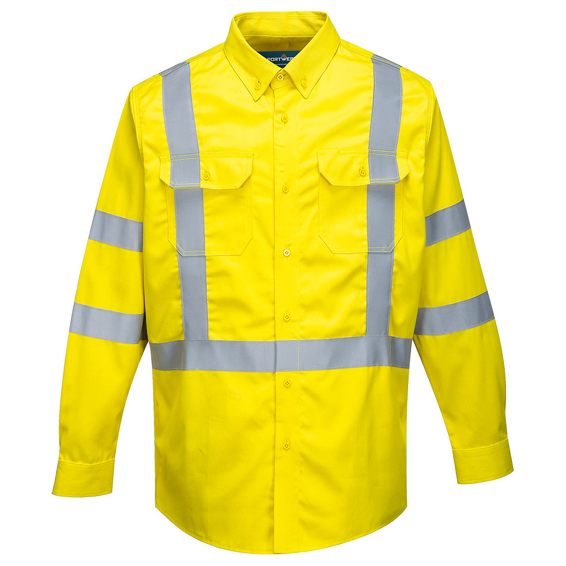 Portwest Bizflame 88/12 Hi-Vis FR Shirt in Yellow, main product image