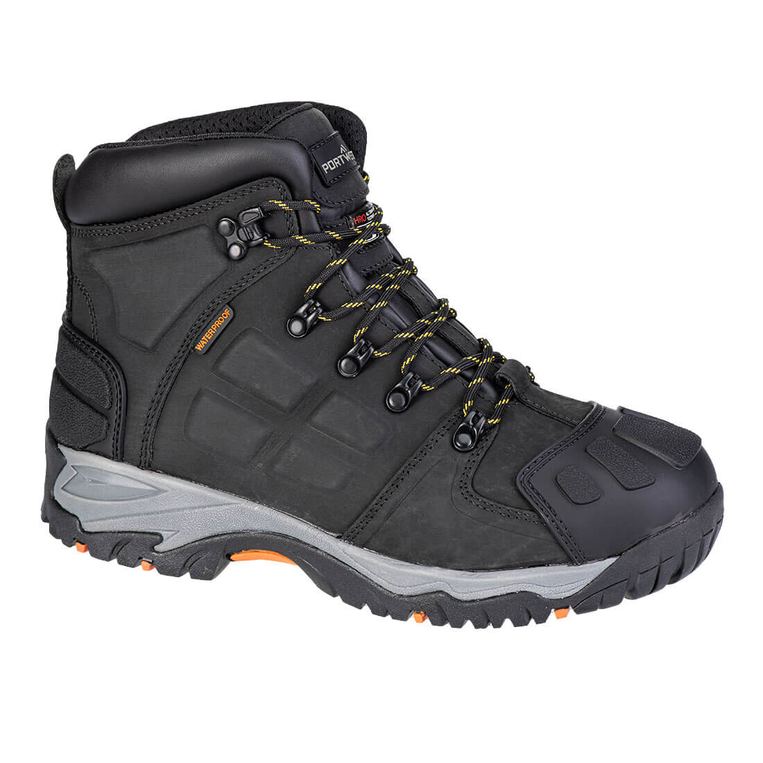 Portwest Steel Leather Ankle Boot S7 HRO CI LG SR SC FO in Black, main product image