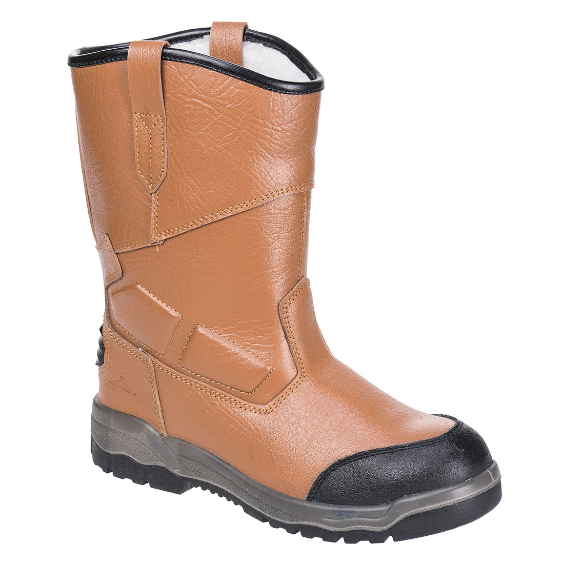 Portwest Steel Action Leather Rigger Boot S3 CI SRC in Tan, main product image